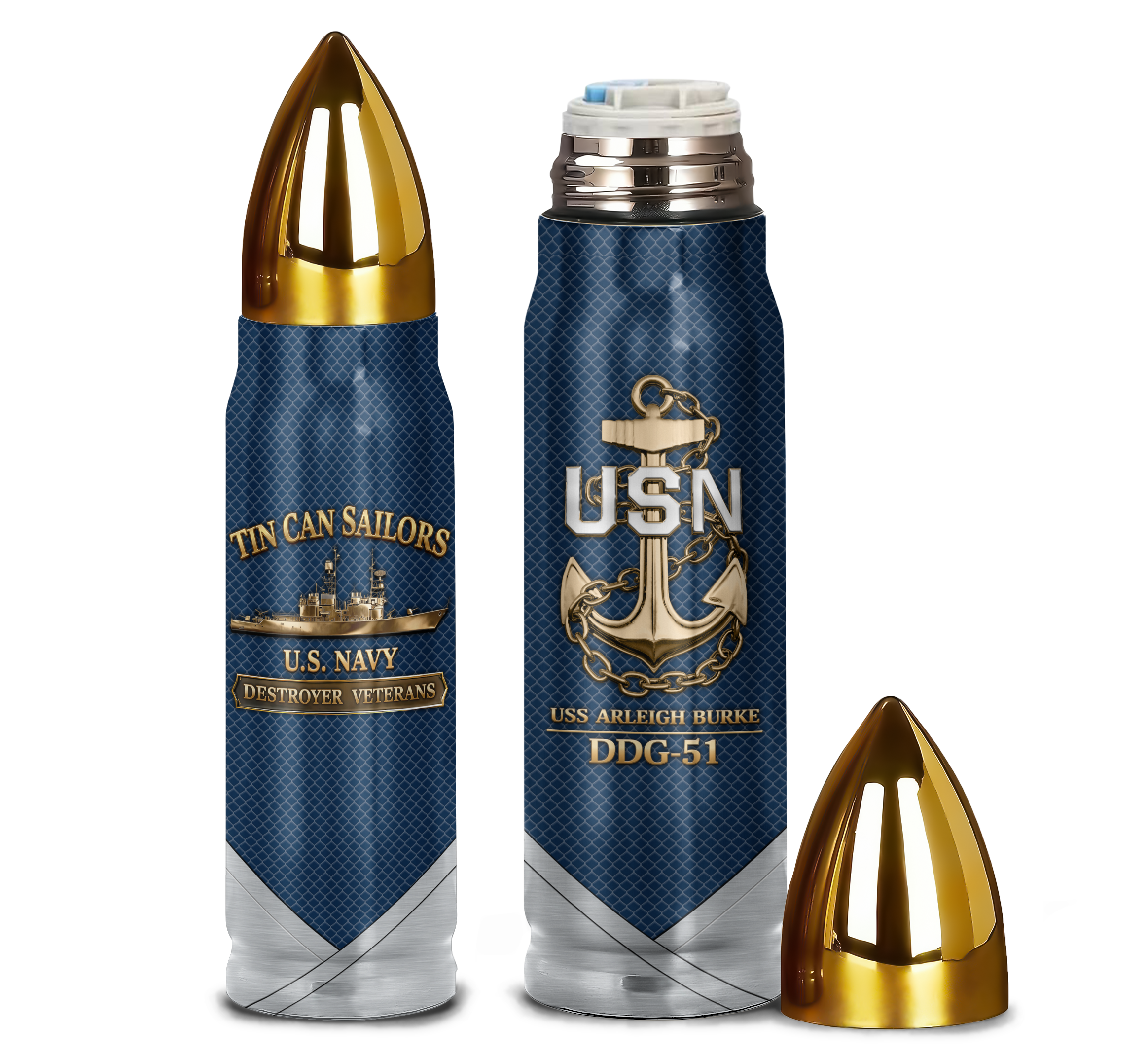 Personalizable Tin Can Sailors Bullet Tumbler