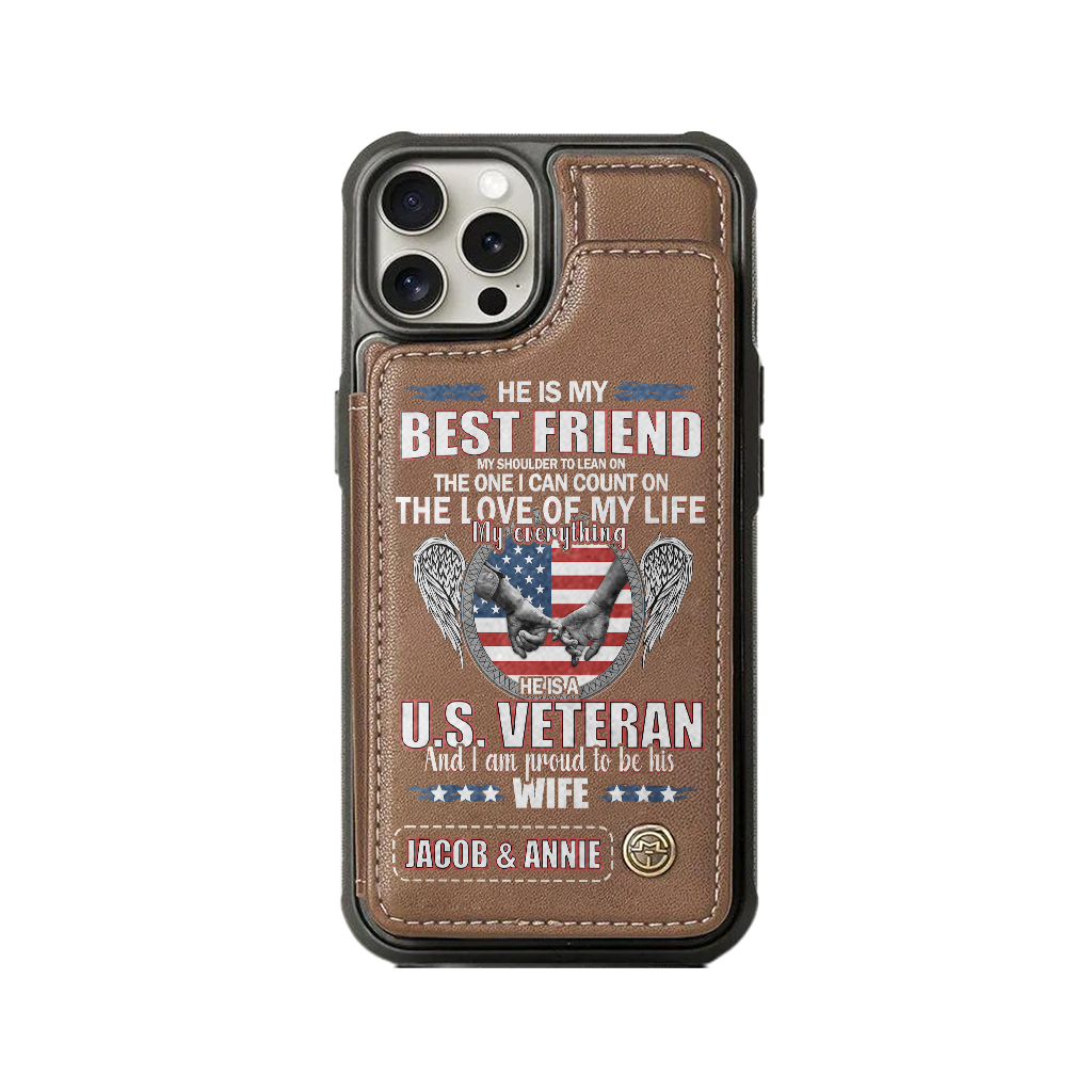Personalizable Veteran's Wife Wallet Phone Case