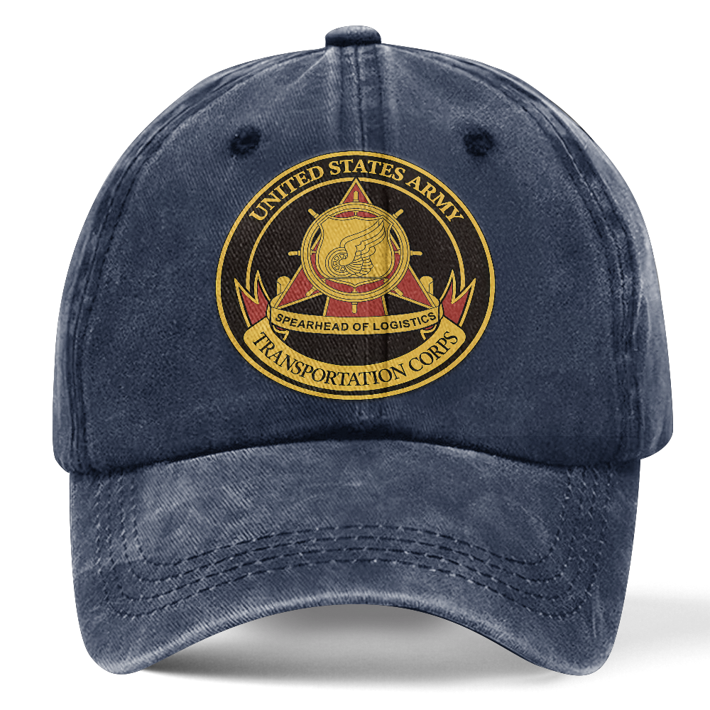 Personalizable Transportation Corps Washed Cap