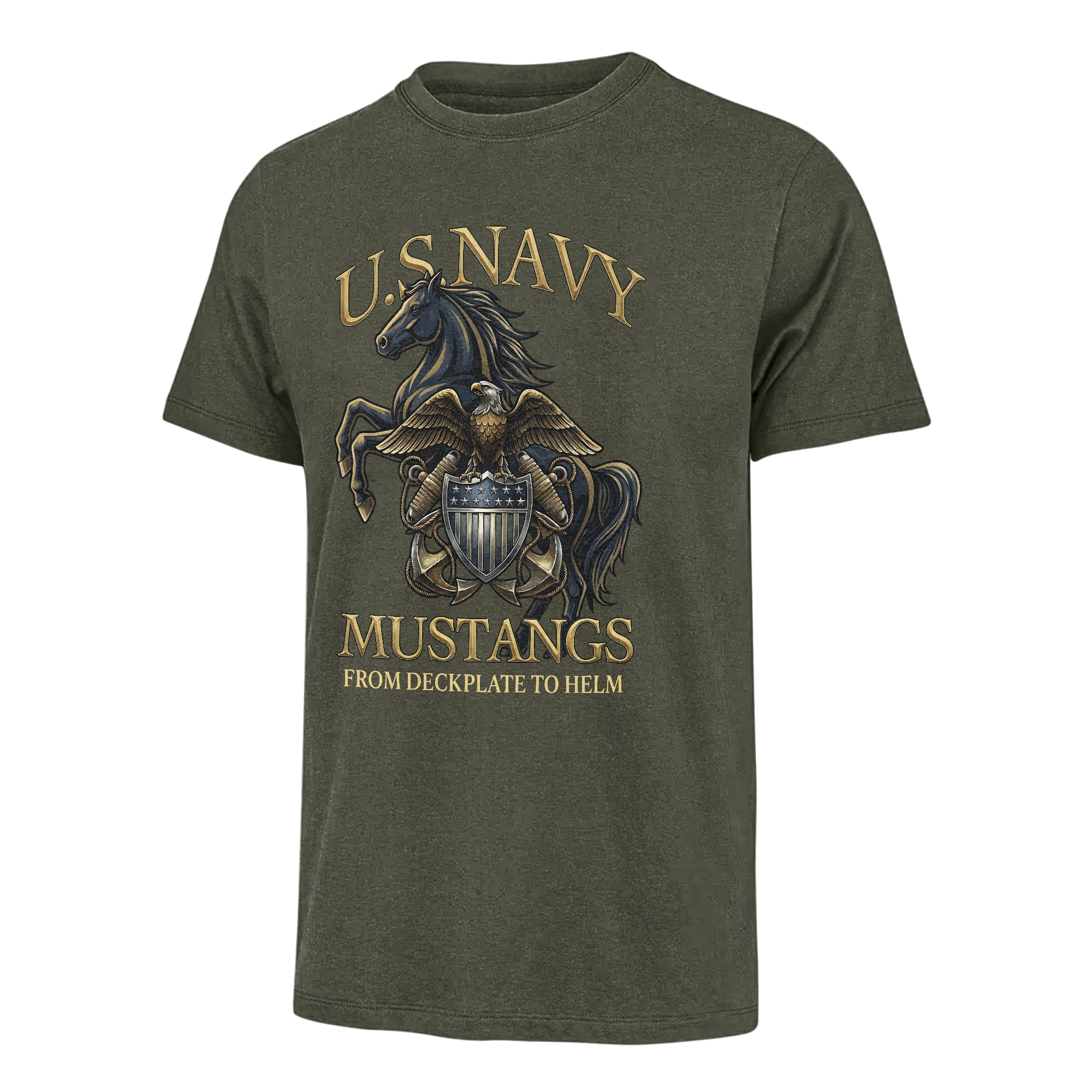 Navy Mustangs From Deckplate To Helm Classic T-shirt