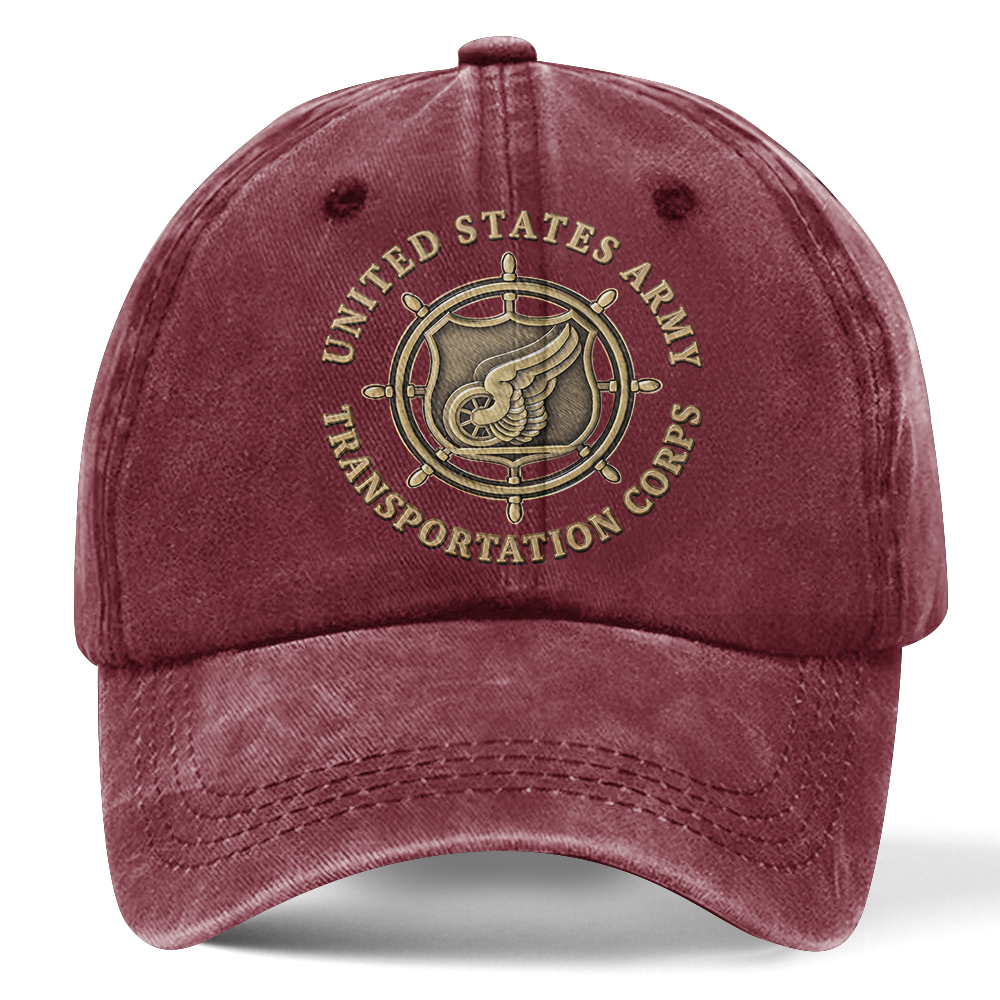 Personalizable Transportation Corps Washed Cap