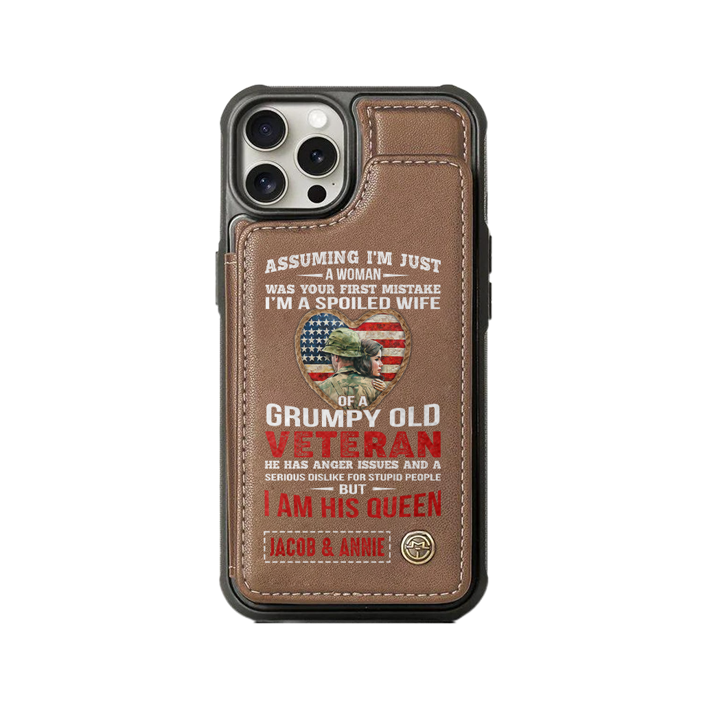 Personalizable Veteran's Wife Wallet Phone Case