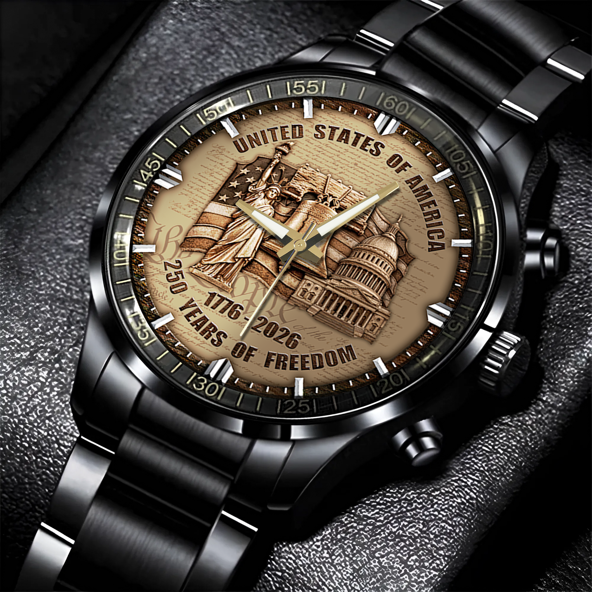 America 250 Years of Freedom Stainless Steel Watch