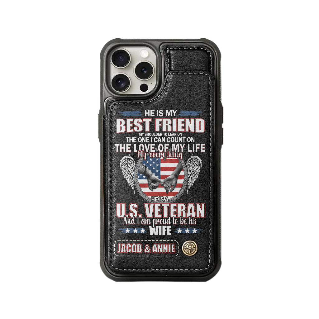 Personalizable Veteran's Wife Wallet Phone Case