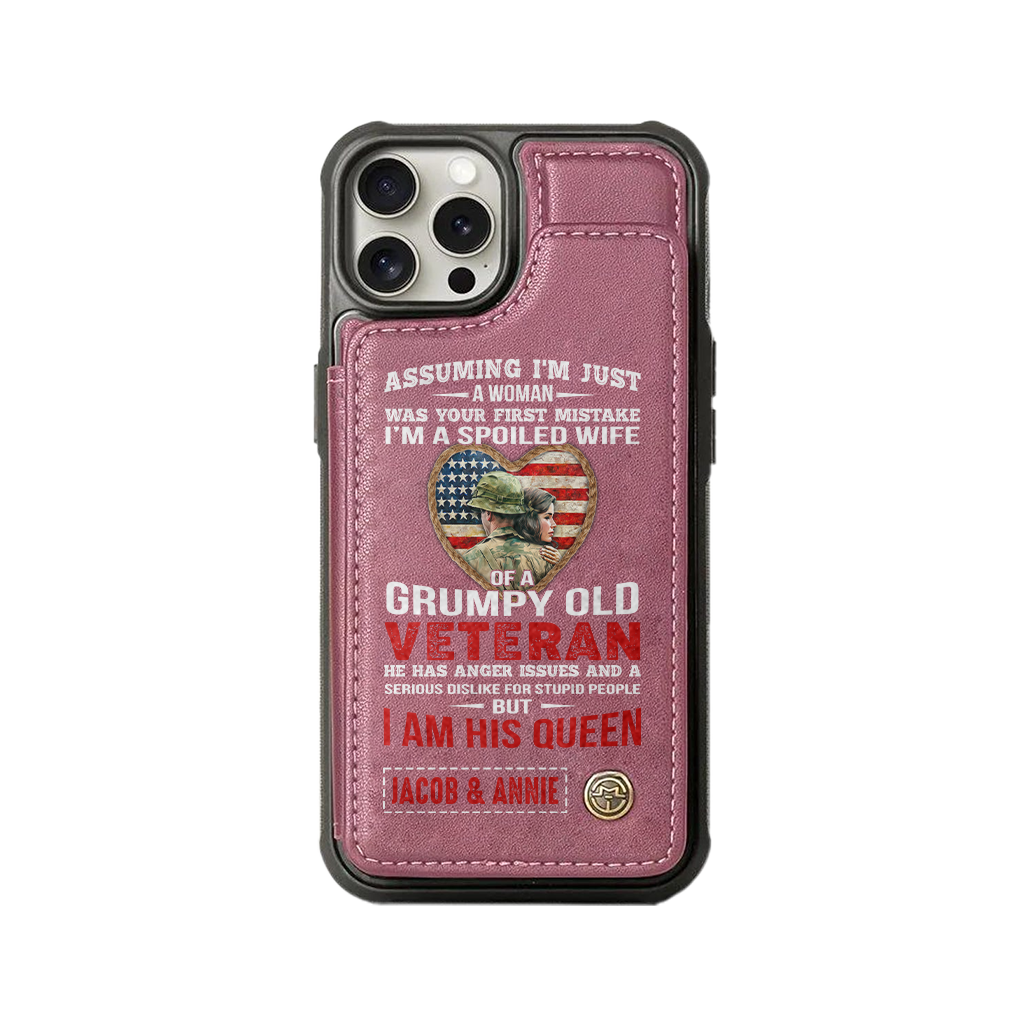 Personalizable Veteran's Wife Wallet Phone Case