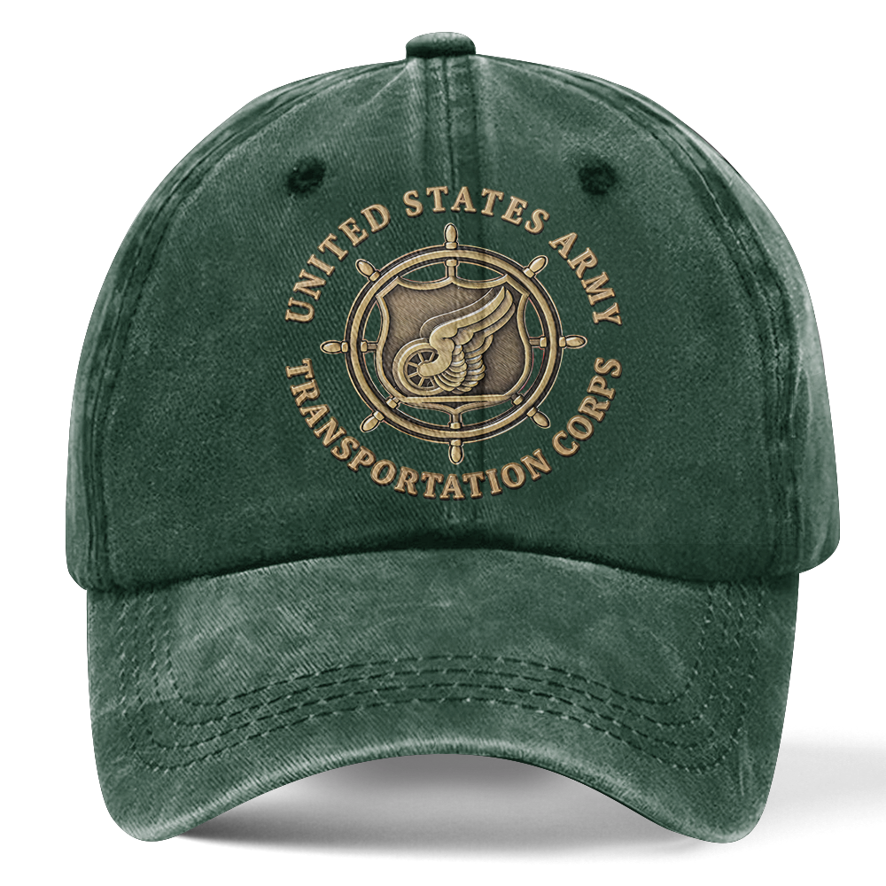 Personalizable Transportation Corps Washed Cap