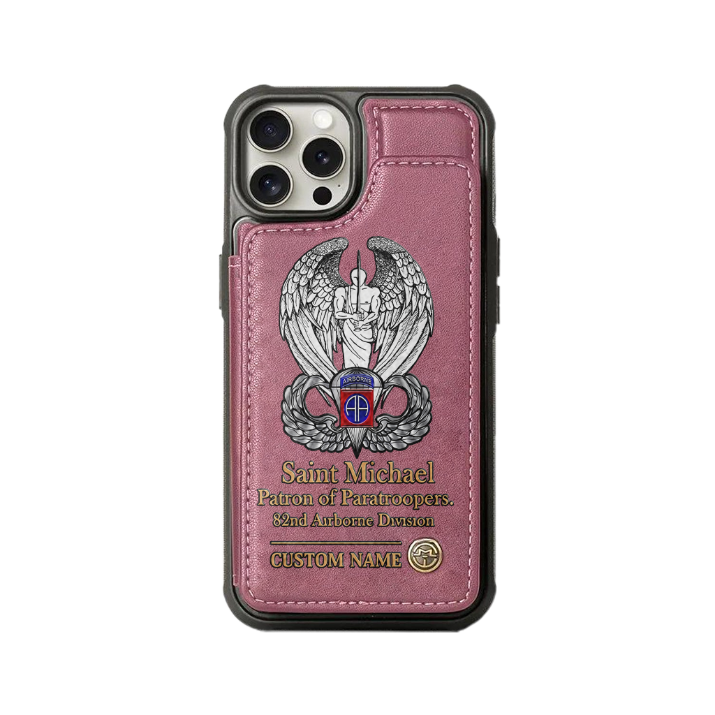 Personalizable Saint Michael Patron Of Paratroopers Wallet Phone Case