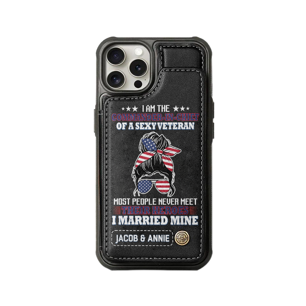 Personalizable Veteran's Wife Wallet Phone Case