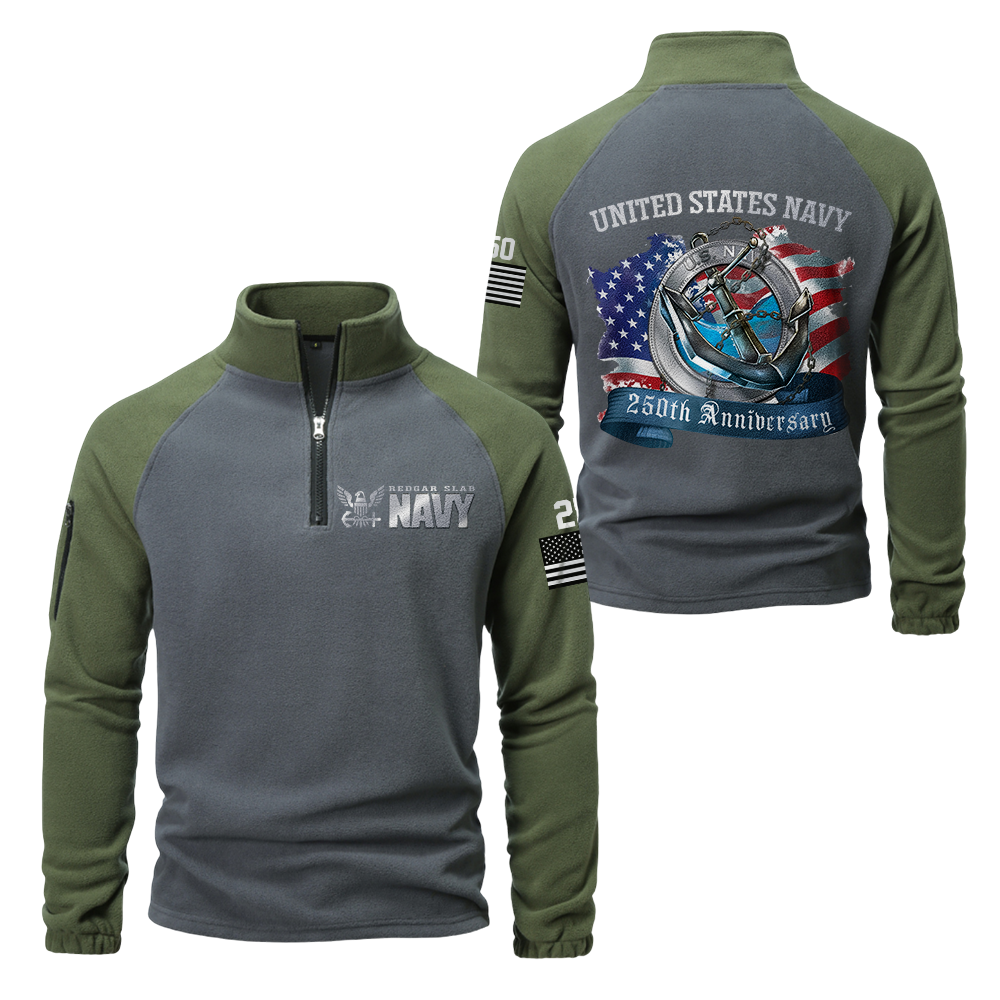 Navy 250th Anniversary Half-Zip Raglan Sweatshirt