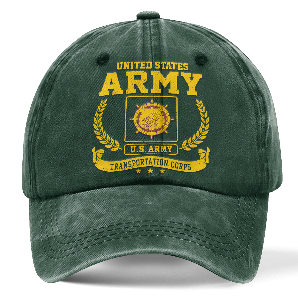 Personalizable Transportation Corps Washed Cap