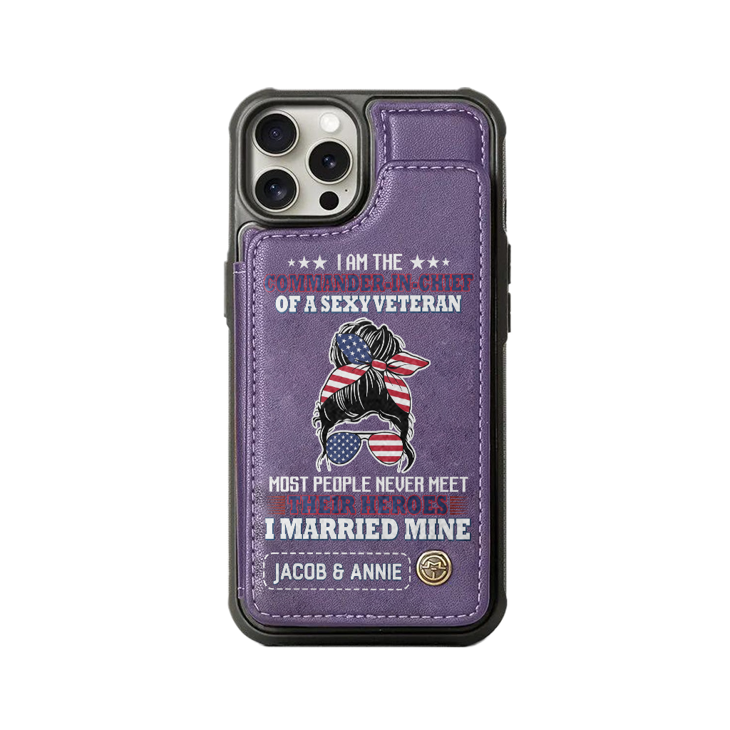 Personalizable Veteran's Wife Wallet Phone Case