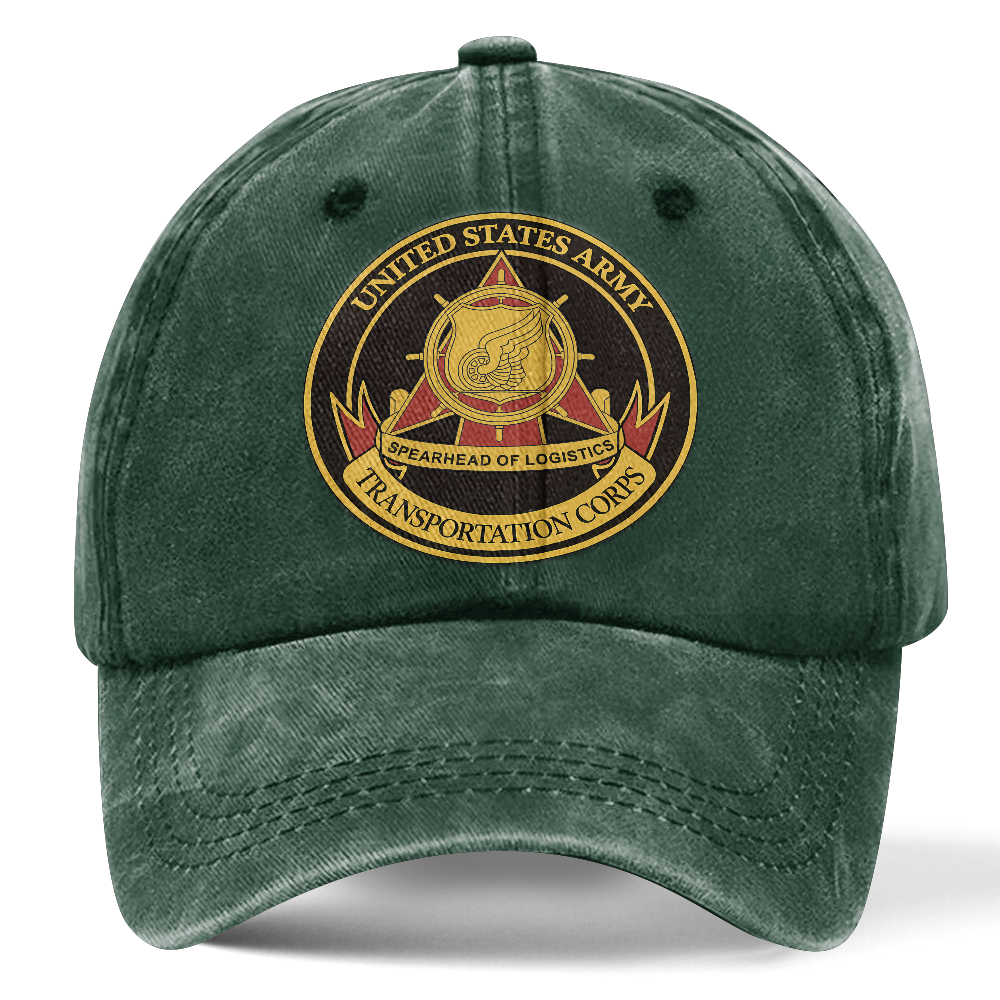 Personalizable Transportation Corps Washed Cap