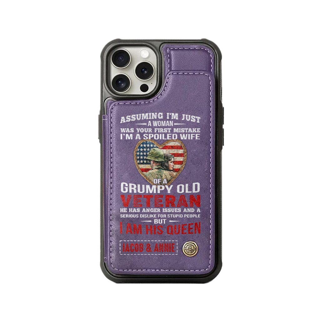Personalizable Veteran's Wife Wallet Phone Case