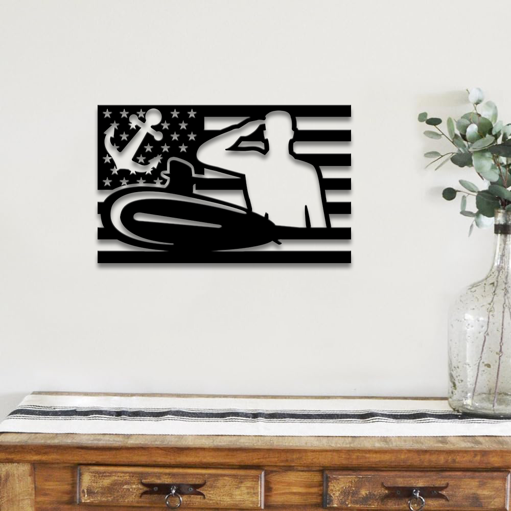 Navy Submarine Metal Sign Wall Art