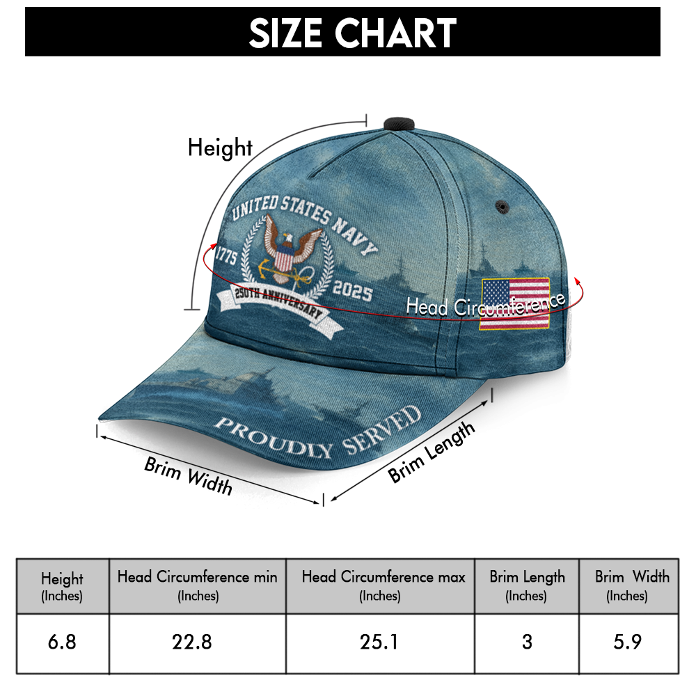 Navy 250th Anniversary Classic Cap