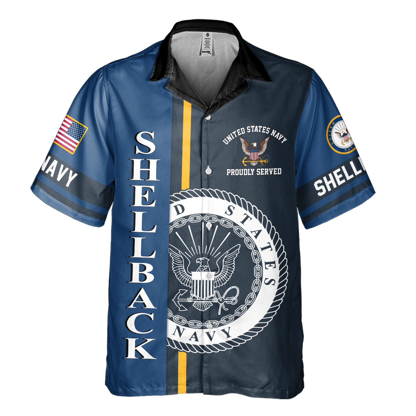 Shellback Ancient Order Of The Deep Cuban Shirt