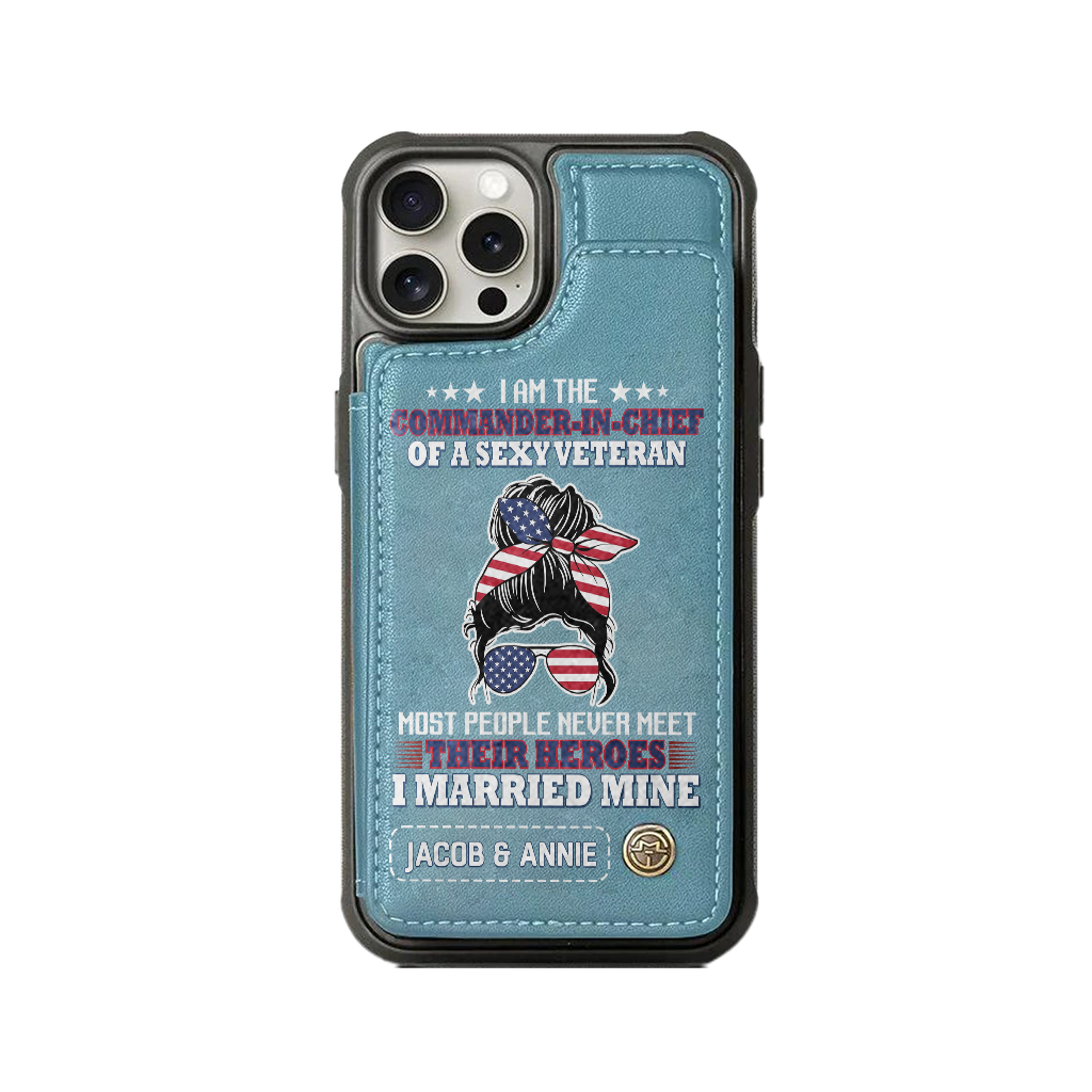 Personalizable Veteran's Wife Wallet Phone Case
