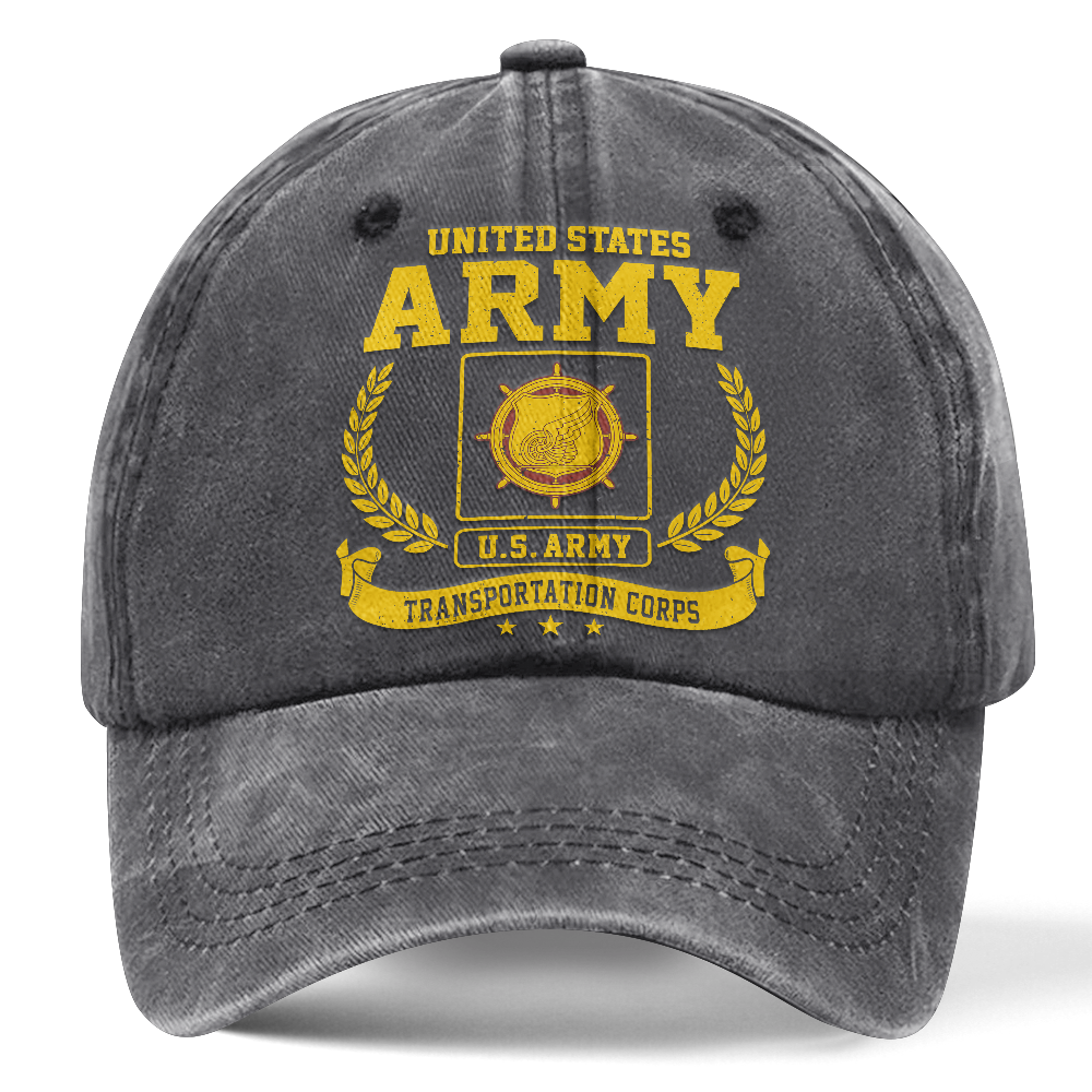 Personalizable Transportation Corps Washed Cap
