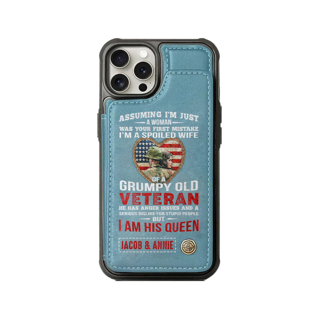 Personalizable Veteran's Wife Wallet Phone Case