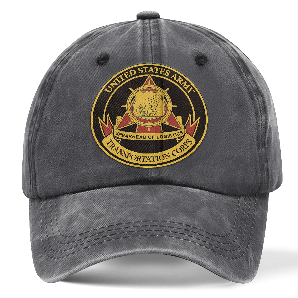Personalizable Transportation Corps Washed Cap