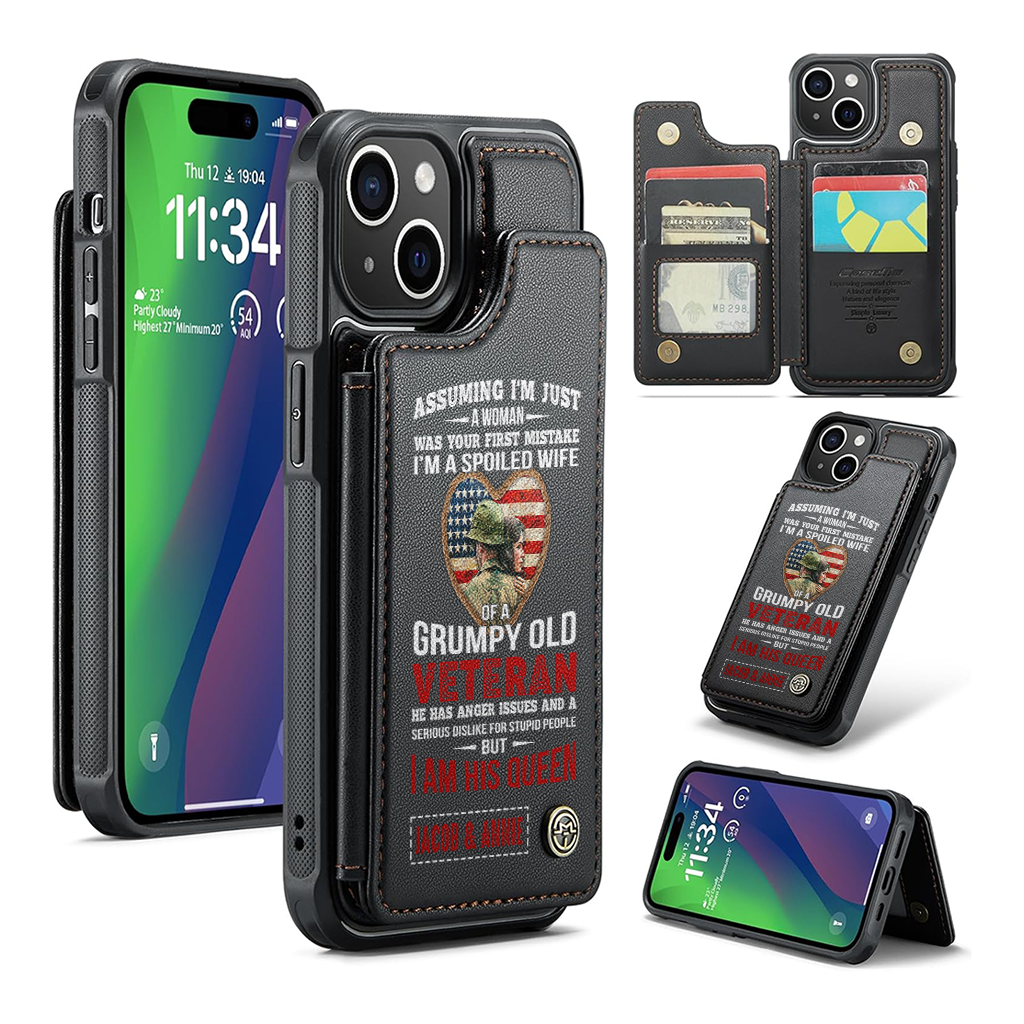 Personalizable Veteran's Wife Wallet Phone Case