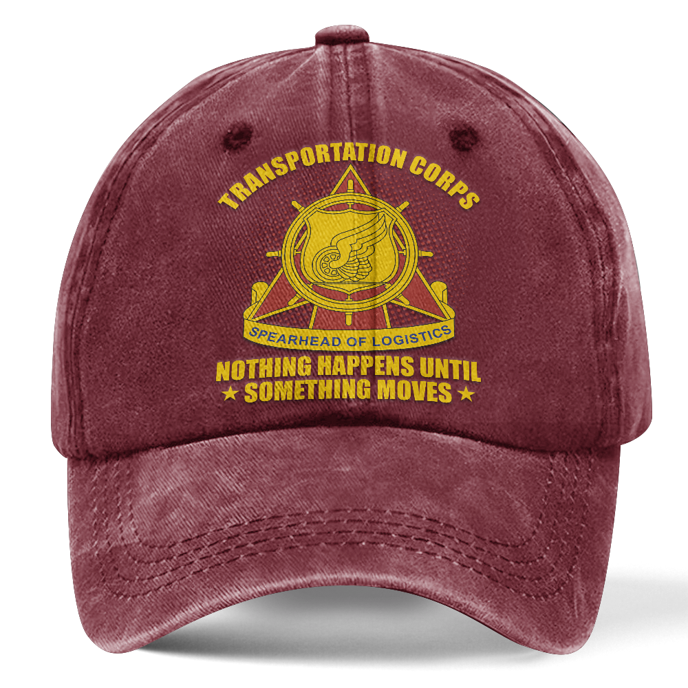 Personalizable Transportation Corps Washed Cap
