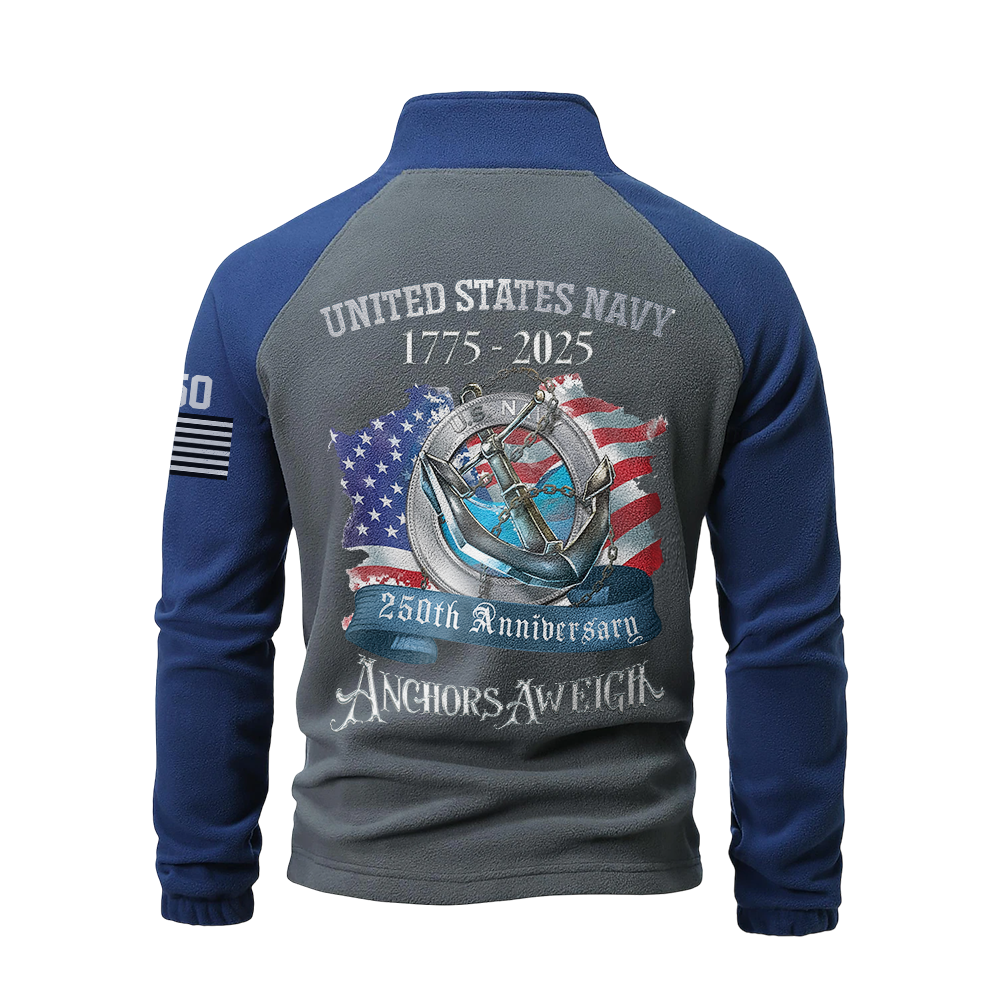 Navy 250th Anniversary Half-Zip Raglan Sweatshirt