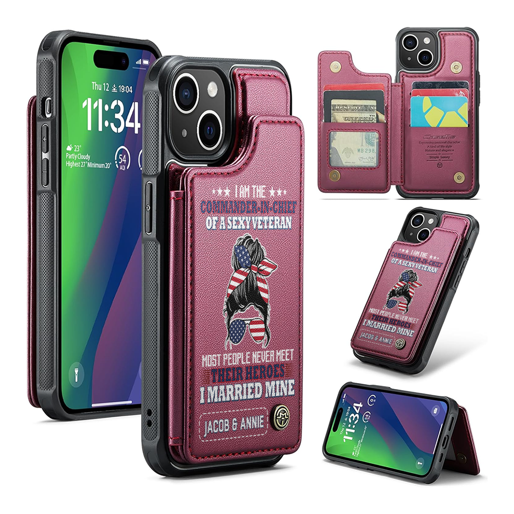 Personalizable Veteran's Wife Wallet Phone Case
