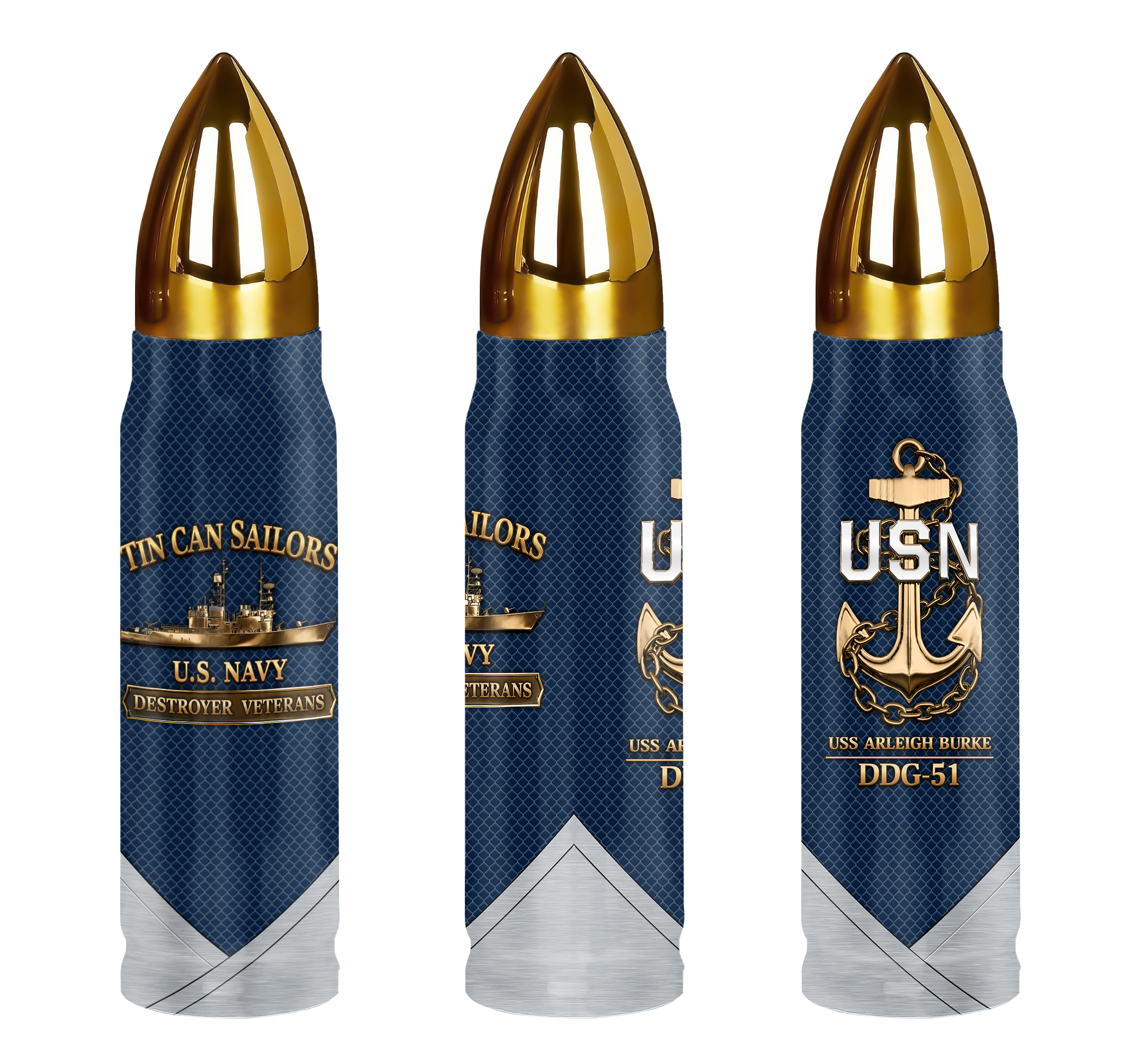 Personalizable Tin Can Sailors Bullet Tumbler