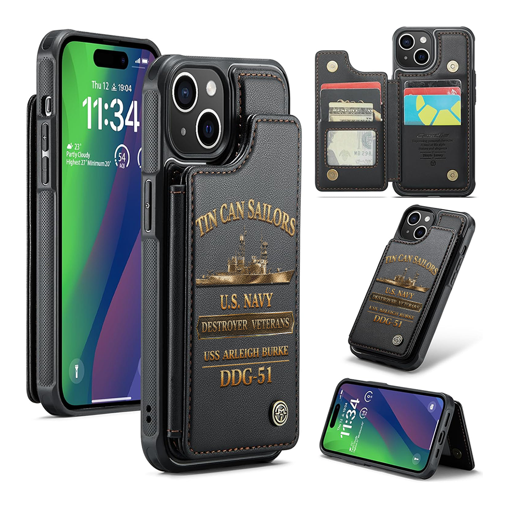 Personalizable Tin Can Sailors Wallet Phone Case