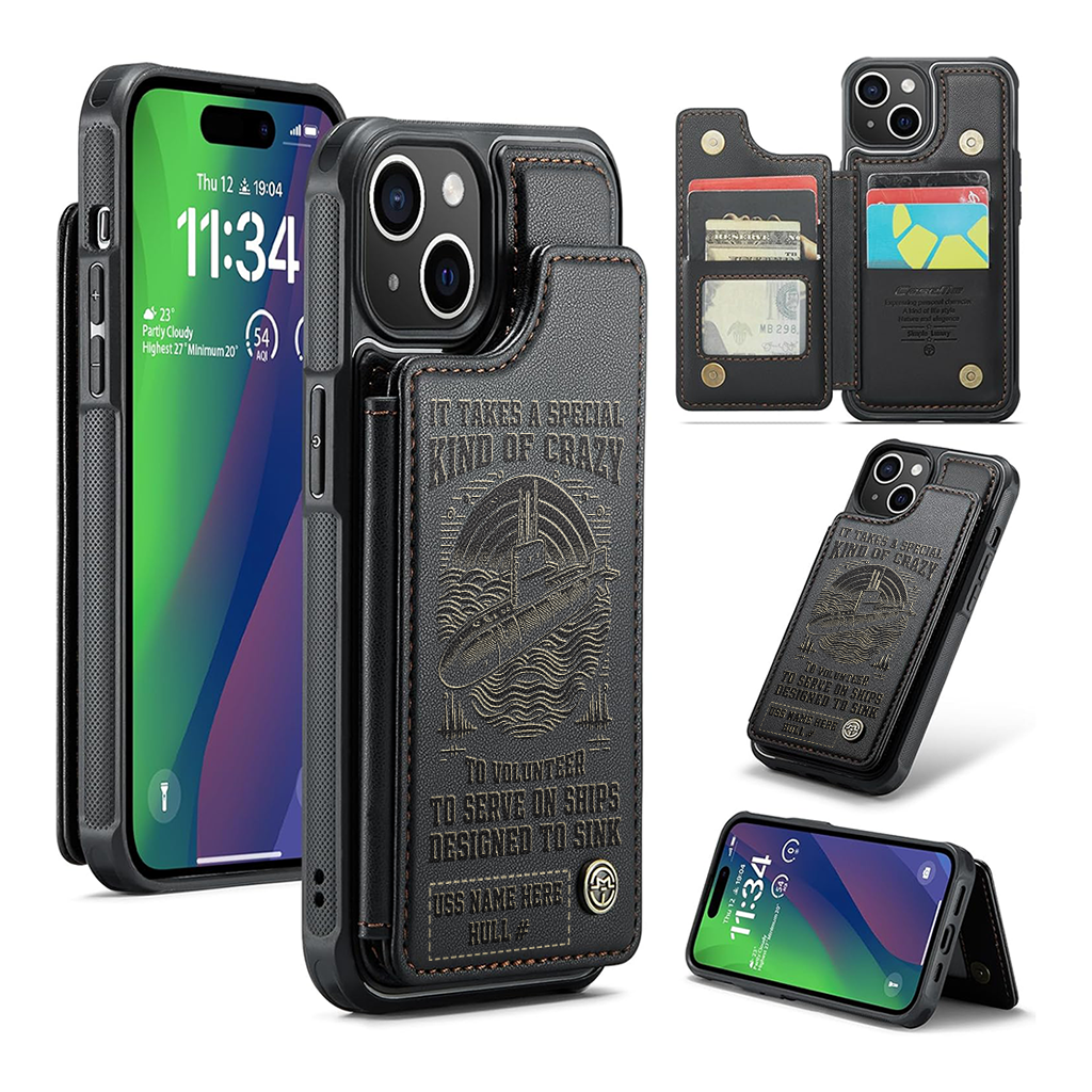 Personalizable Navy Submarine Serve On Ships Designed To Sink Wallet Phone Case