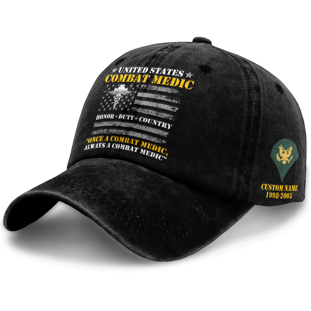 Personalizable Combat Medic Washed Cap