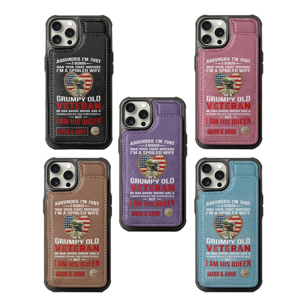 Personalizable Veteran's Wife Wallet Phone Case