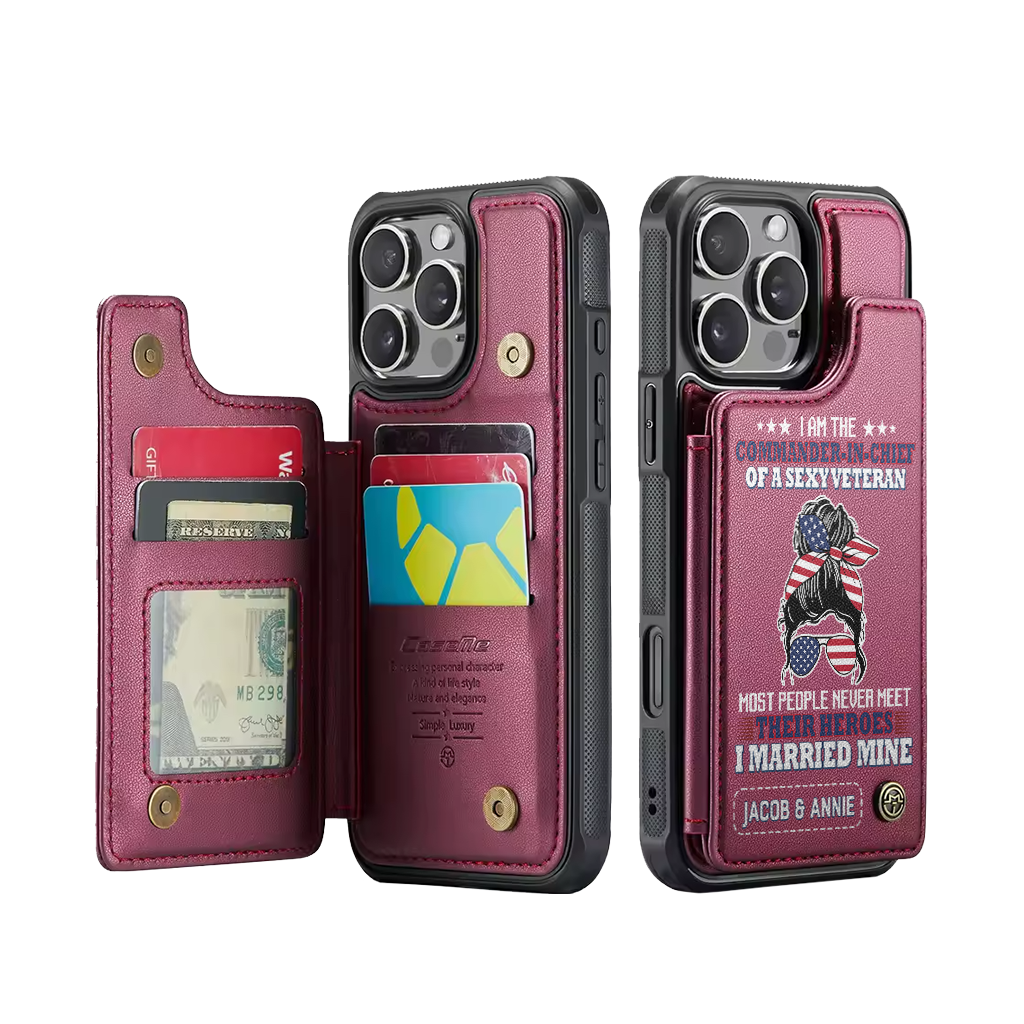 Personalizable Veteran's Wife Wallet Phone Case