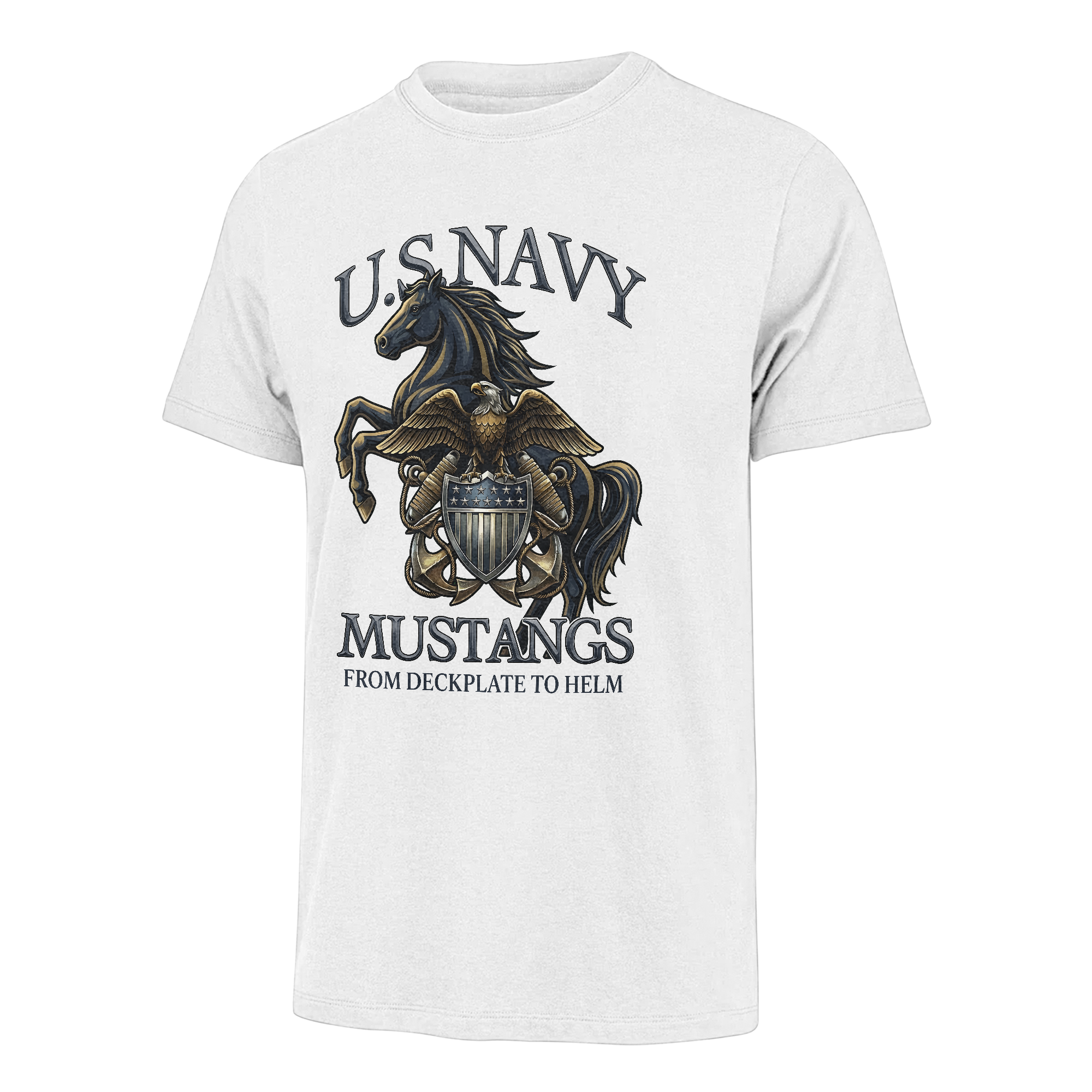Navy Mustangs From Deckplate To Helm Classic T-shirt