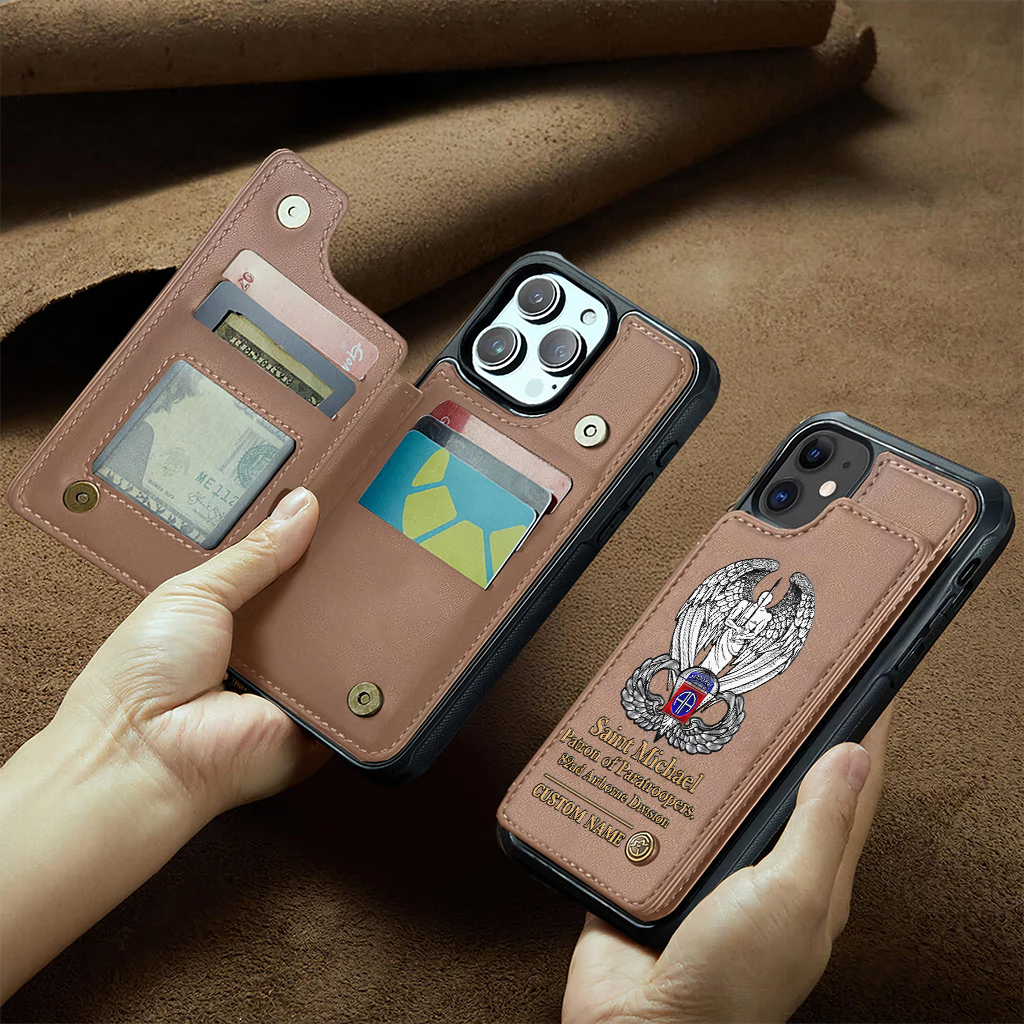 Personalizable Saint Michael Patron Of Paratroopers Wallet Phone Case