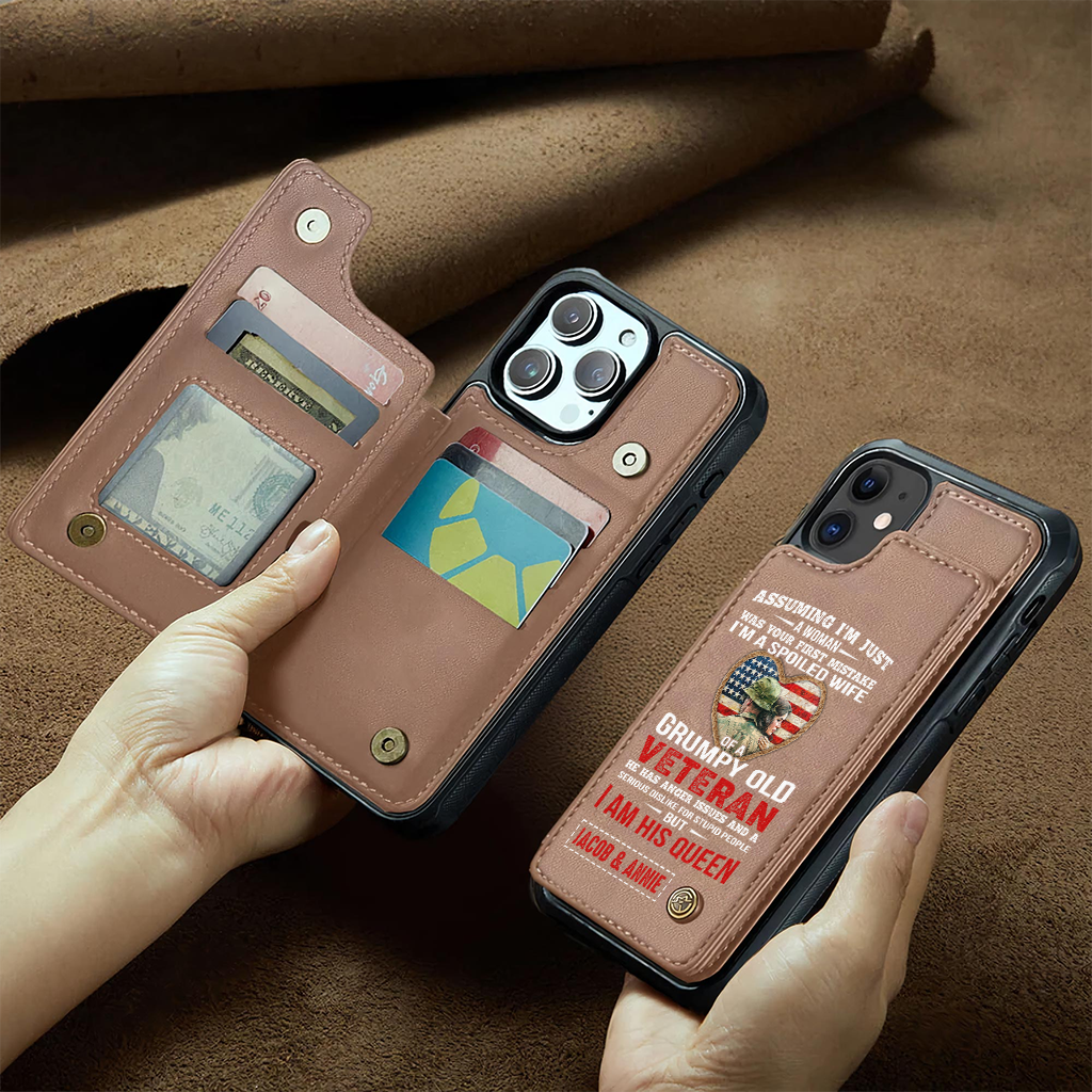 Personalizable Veteran's Wife Wallet Phone Case