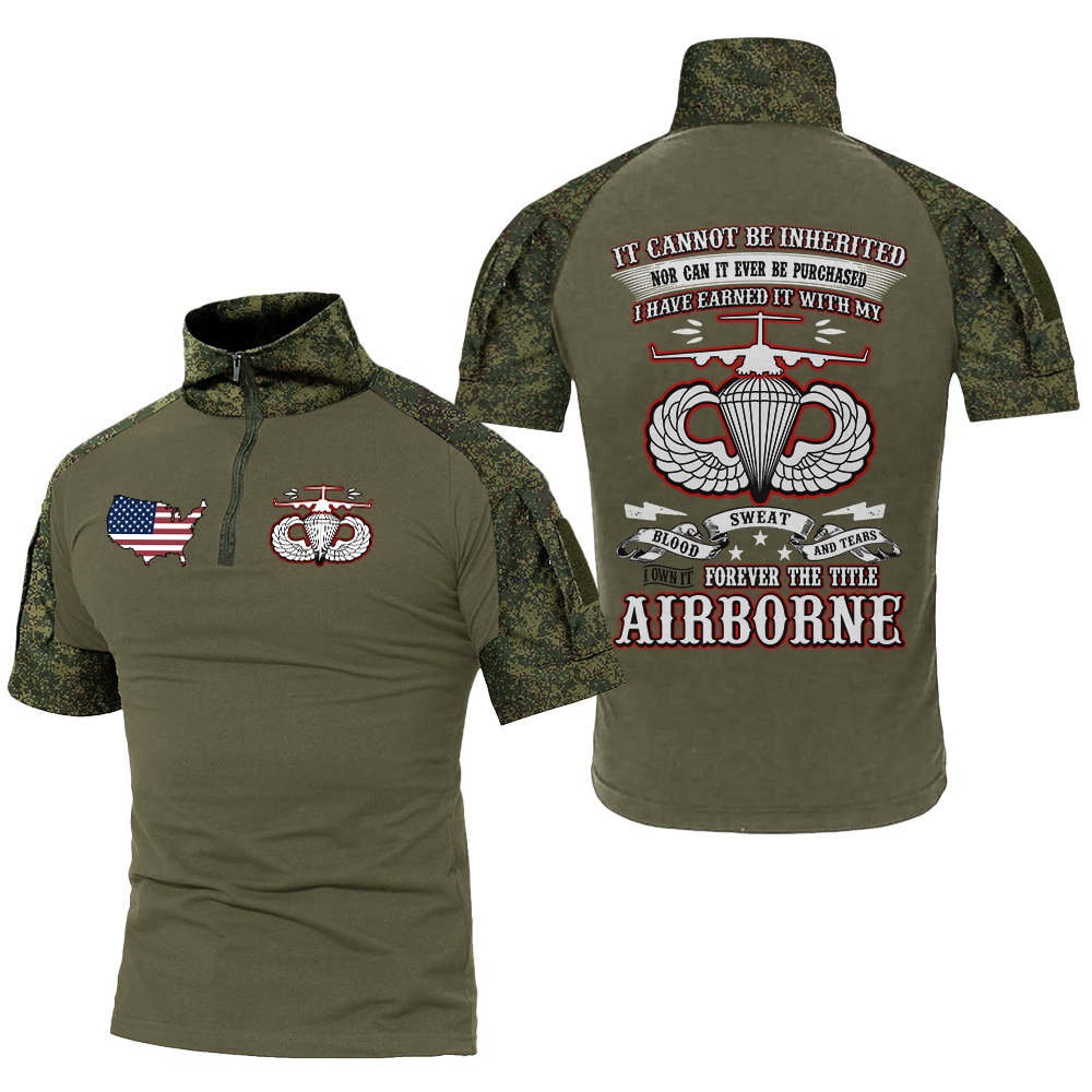 I Own Forever The Title Airborne Veteran Tactical Polo Shirt