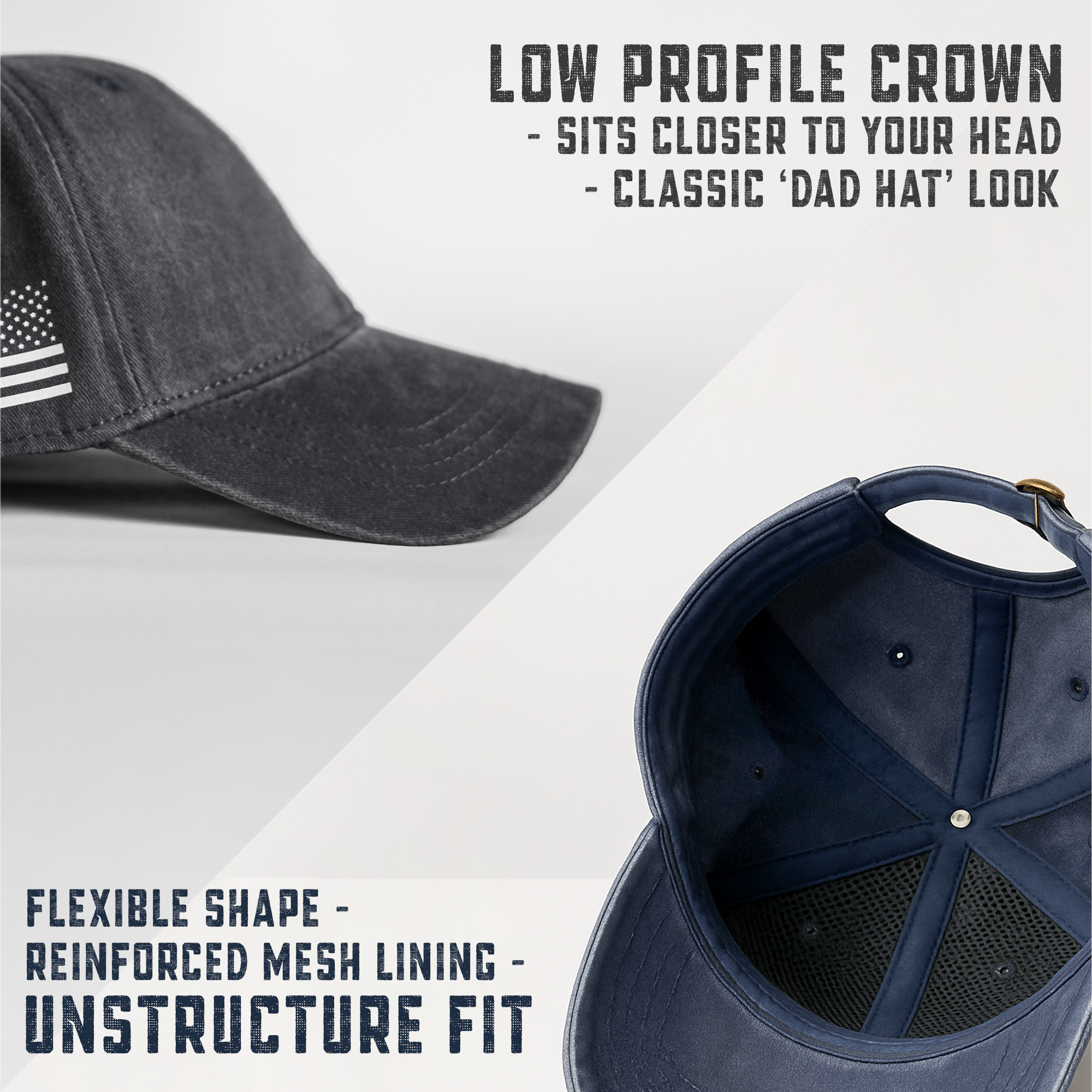 Navy Submarine Quarter Zip Hoodie & Washed Cap Combo