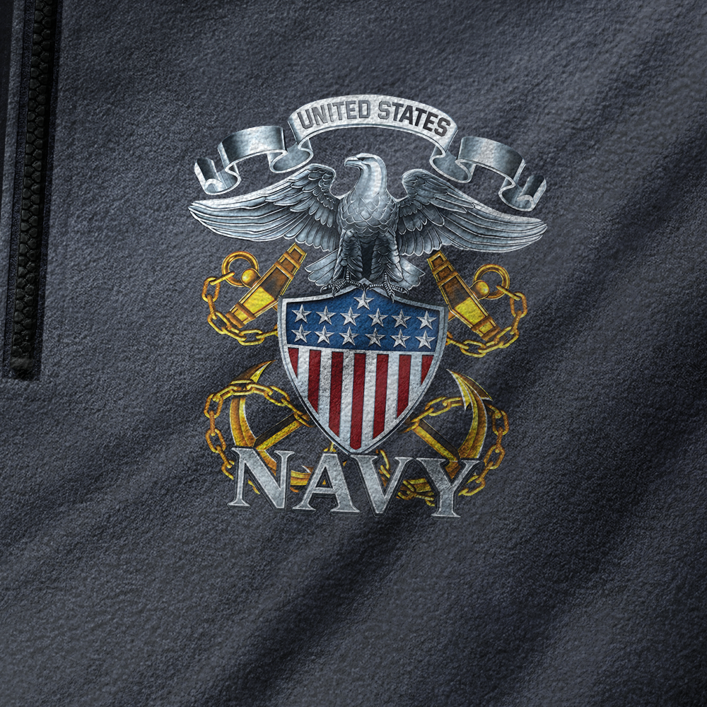 Navy 250th Anniversary Half-Zip Raglan Sweatshirt