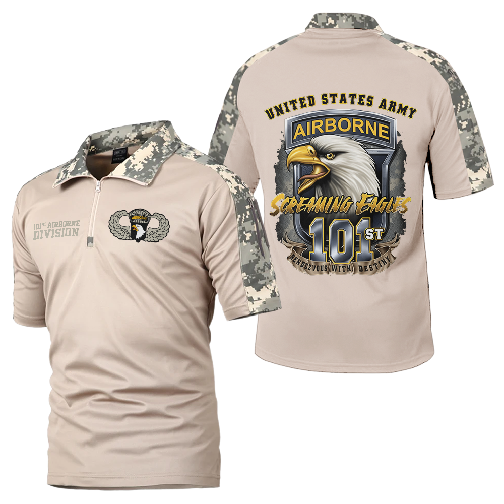 101st Airborne Screaming Eagles Tactical Polo Shirt