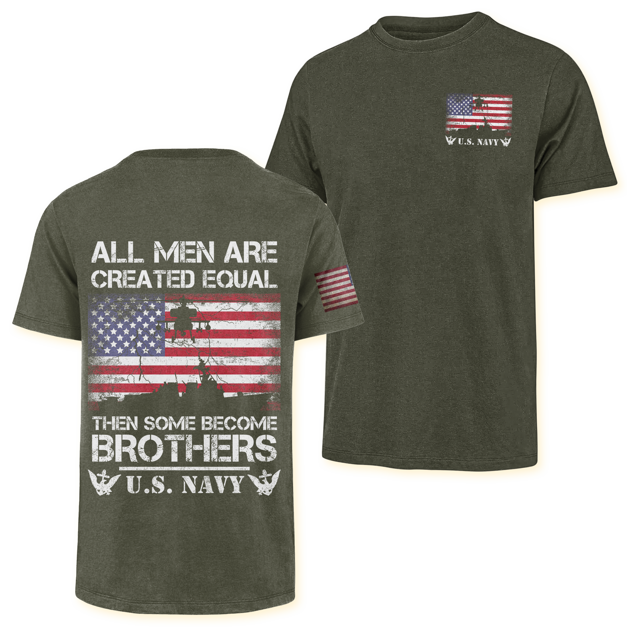 Navy Veteran All Men Are Created Equal Classic Tee