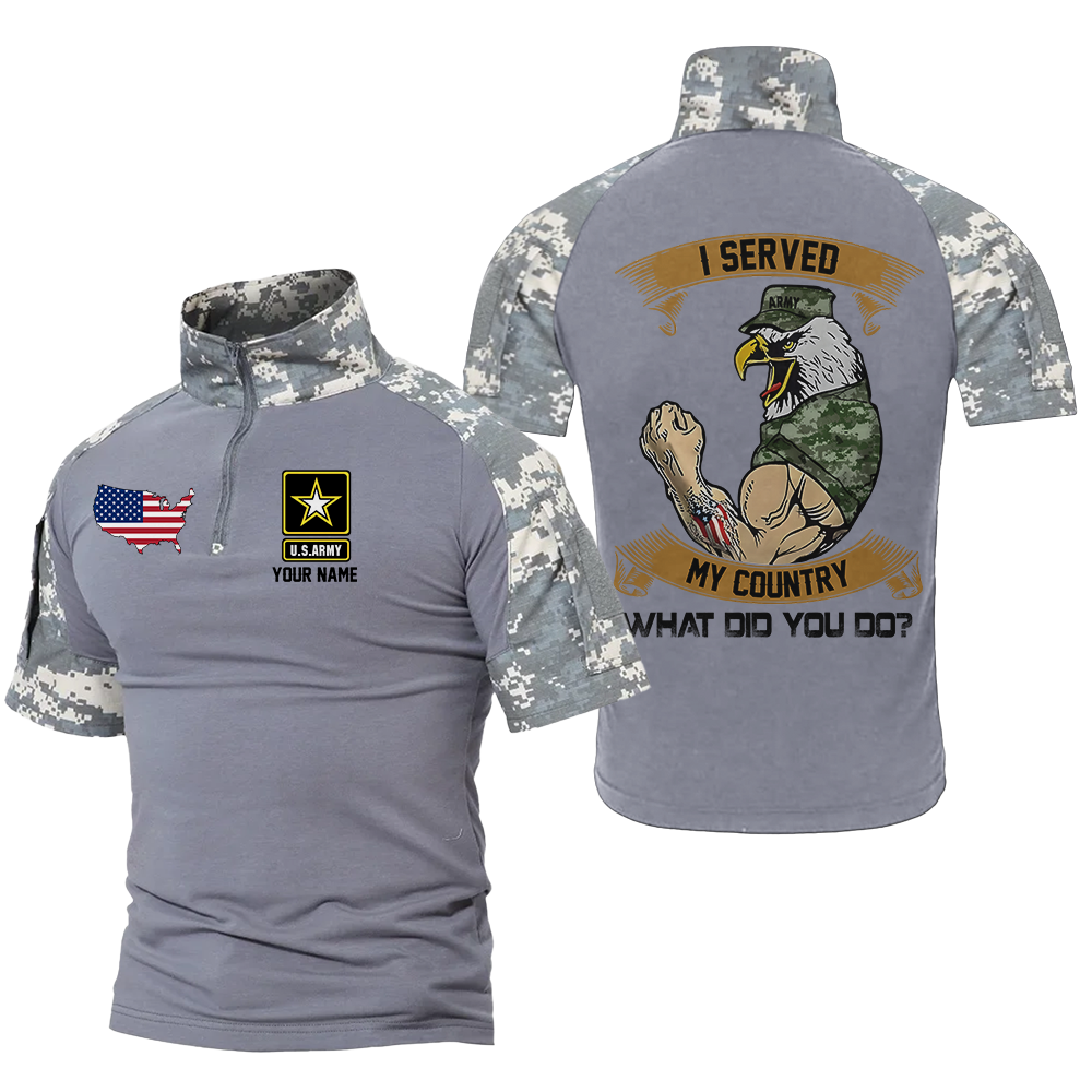 PersonalizedI Served My Country What Did You Do Tactical Polo Shirt