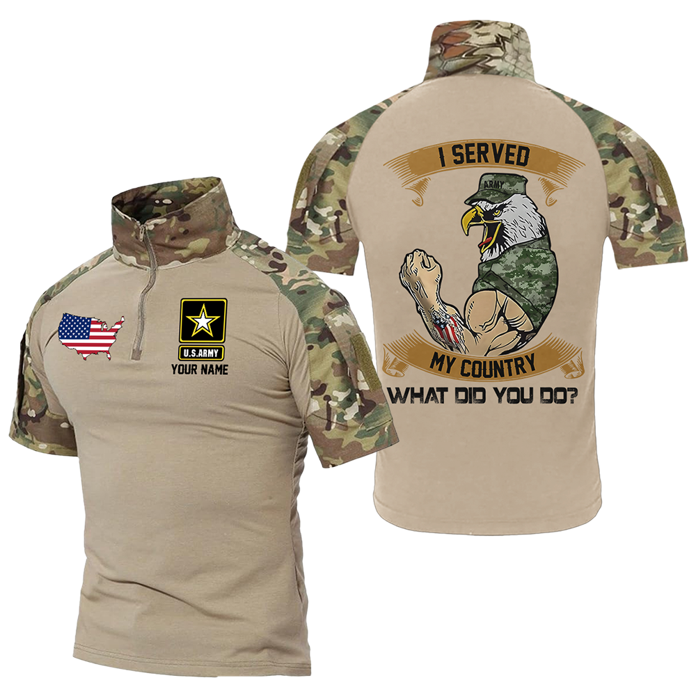 PersonalizedI Served My Country What Did You Do Tactical Polo Shirt