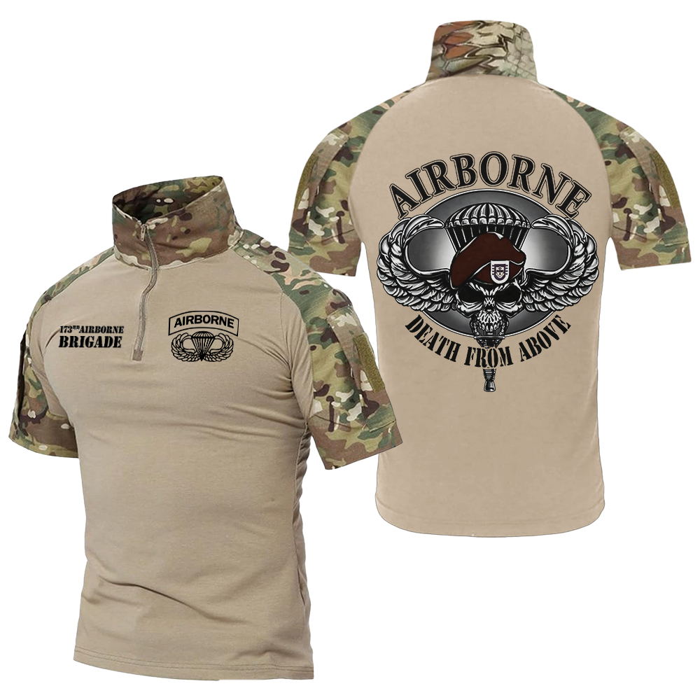 173rd Airborne Brigade Death From Above Tactical Polo Shirt