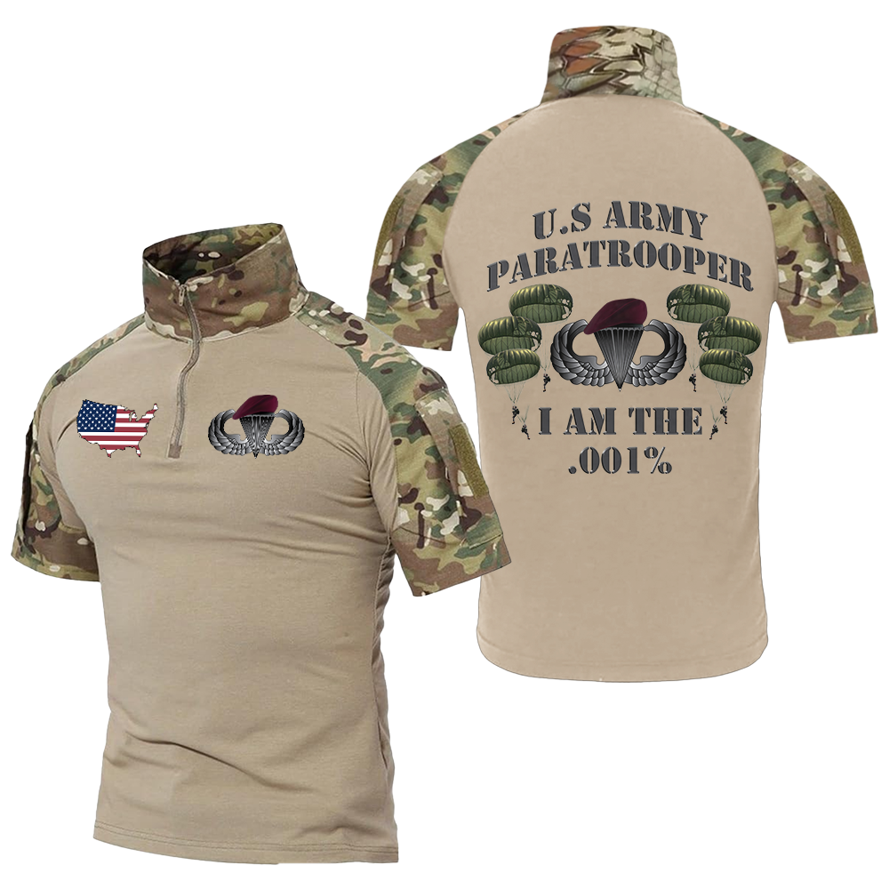 Army Paratrooper I AM The .001% Tactical Polo Shirt