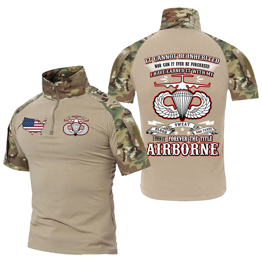 I Own Forever The Title Airborne Veteran Tactical Polo Shirt