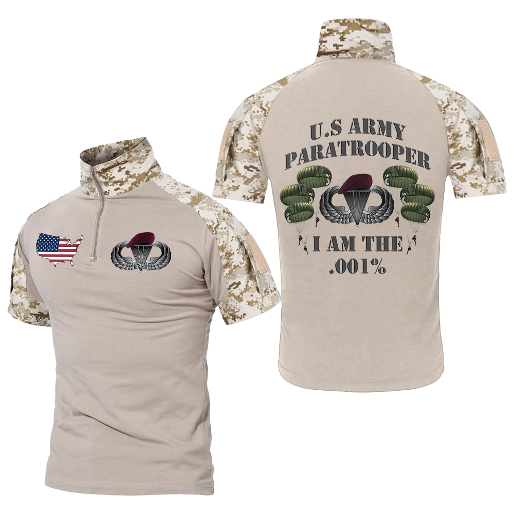 Army Paratrooper I AM The .001% Tactical Polo Shirt