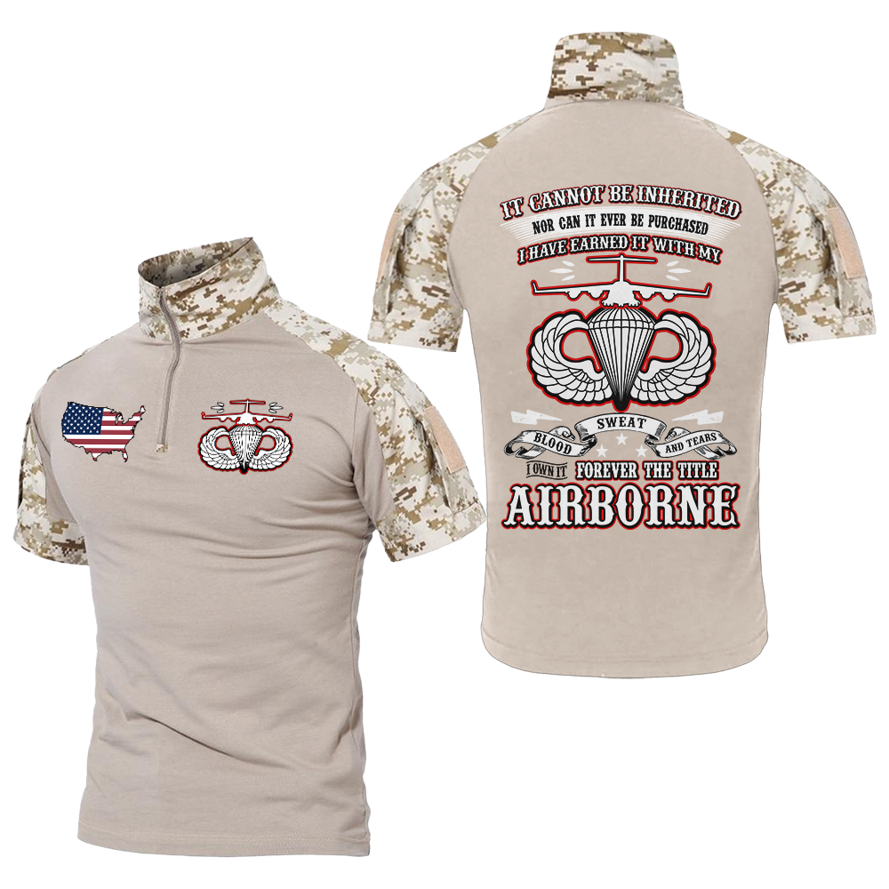 I Own Forever The Title Airborne Veteran Tactical Polo Shirt
