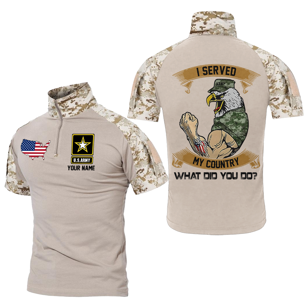 PersonalizedI Served My Country What Did You Do Tactical Polo Shirt